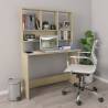 Desk with Shelf Sonoma Oak 110x45x157 cm Engineered Wood Colour sonoma oak 