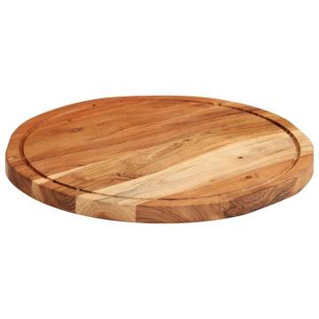 Chopping Board Ø40x2.5 cm Solid Acacia Wood - Essential Kitchen Tool