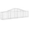 Arched Gabion Baskets - 6 pcs Galvanised Iron | Hipomarket UK