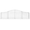 Arched Gabion Baskets - 6 pcs Galvanised Iron | Hipomarket UK