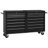 Tool Trolley with 14 Drawers - Durable Steel Storage | Hipomarket