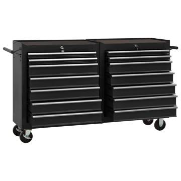 Tool Trolley with 14 Drawers - Durable Steel Storage | Hipomarket