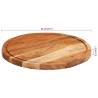 Chopping Board Ø40x2.5 cm Solid Acacia Wood - Essential Kitchen Tool