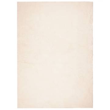 HUARTE Short Pile Soft Washable Rug - Beige 120x170 cm