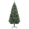 180 cm Pre-lit Artificial Christmas Tree with Pine Cones