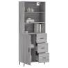 Highboard Grey Sonoma 69.5x34x180 cm - Stylish Storage Solution