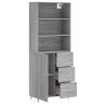 Highboard Grey Sonoma - Stylish Storage Cabinet | Hipomarket