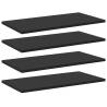 Bookshelf Boards 8 pcs - Black Engineered Wood | HipoMarket