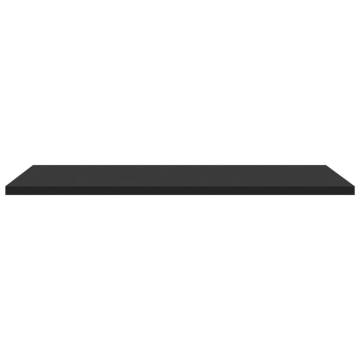 Bookshelf Boards 8 pcs - Black Engineered Wood | HipoMarket