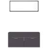 Grey 2 Piece Bathroom Furniture Set - Stylish & Functional