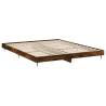 Smoked Oak Bed Frame 140x200 cm | Durable & Stylish