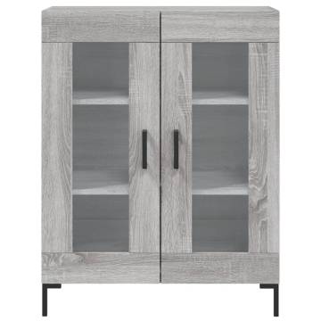 Stylish Highboard Grey Sonoma - 69.5x34x180 cm Engineered Wood