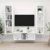 3 Piece TV Cabinet Set White Engineered Wood Colour white Quantity in Package 1 