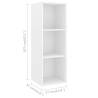 3 Piece White TV Cabinet Set - Stylish & Practical Storage