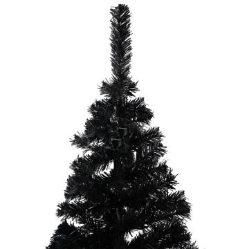 Artificial Pre-lit Black Christmas Tree 180 cm - Hipomarket