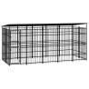 Outdoor Dog Kennel with Roof Steel 9.22 m² Size 480 x 192 x 200 cm Quantity in Package 1 With roof yes 