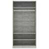 Concrete Grey Wardrobe | 100x50x200 cm | Stylish Storage Solution