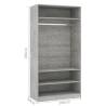 Concrete Grey Wardrobe | 100x50x200 cm | Stylish Storage Solution