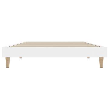 White Bed Frame 100x200 cm - Durable Engineered Wood