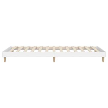 White Bed Frame 100x200 cm - Durable Engineered Wood