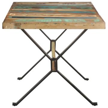 Industrial Dining Table 160x80 cm - Solid Reclaimed Wood