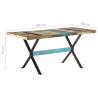 Industrial Dining Table 160x80 cm - Solid Reclaimed Wood