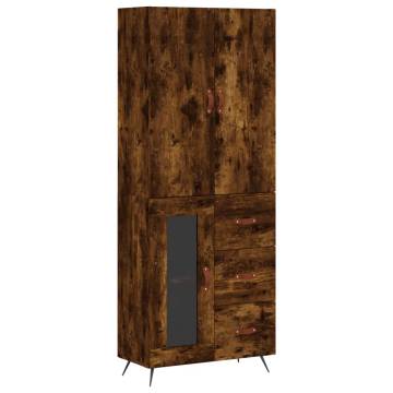 Highboard Smoked Oak - Stylish Storage Cabinet | Hipo Market