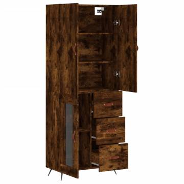 Highboard Smoked Oak - Stylish Storage Cabinet | Hipo Market