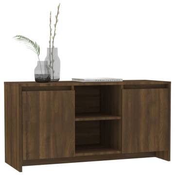 Stylish Brown Oak TV Cabinet - 102x37.5x52.5 cm | HipoMarket