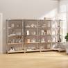 5-Layer Shelves 4 pcs Silver Steel&Engineered Wood Colour silver Size 90 x 40 x 180 cm Quantity in Package 4 Amount 