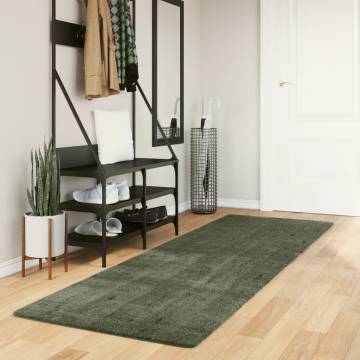 HUARTE Forest Green Soft Washable Rug 80x250 cm - Hipomarket