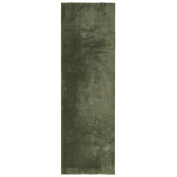 HUARTE Forest Green Soft Washable Rug 80x250 cm - Hipomarket