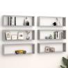 Wall Cube Shelf 6 pcs Concrete Grey 80x15x26.5 cm Engineered Wood Colour concrete grey Size 80 x 15 x 26.5 cm Quantity in Package 6 Number of Pieces 1 