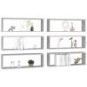 Wall Cube Shelf Set - 6 pcs Concrete Grey - Stylish Storage