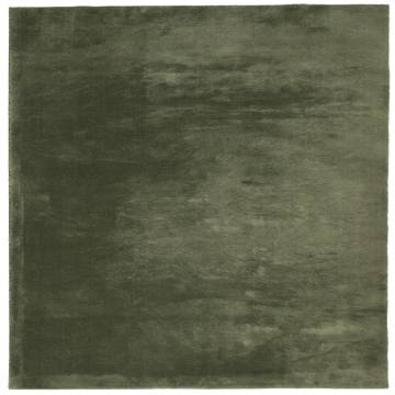 HUARTE Forest Green Rug - Soft, Washable & Non-Slip (240x240 cm)