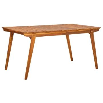 Garden Table 150x90x75 cm - Solid Acacia Wood - Hipomarket