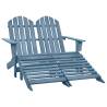 2-Seater Garden Adirondack Chair&Ottoman Fir Wood Blue Colour blue Quantity in Package 1 