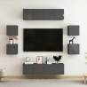 8 Piece TV Cabinet Set High Gloss Grey Engineered Wood Colour high gloss grey Size 60 x 30 x 30 cm (4 pcs) Quantity in Package 1 