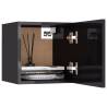 8 Piece High Gloss Grey TV Cabinet Set - Stylish Home Storage