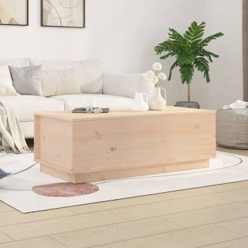 Elegant Solid Wood Pine Coffee Table - 100x50x35 cm