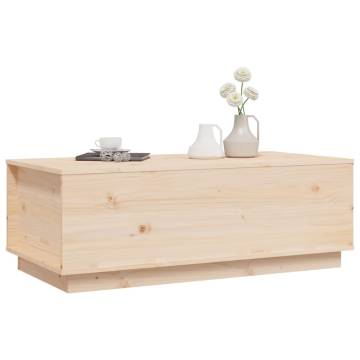 Elegant Solid Wood Pine Coffee Table - 100x50x35 cm