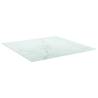 Stylish 80x80 cm Marble Design Table Top - Tempered Glass