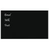 Wall-Mounted Magnetic Board Black 100x60 cm - Durable Glass