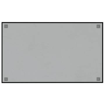 Wall-Mounted Magnetic Board Black 100x60 cm - Durable Glass