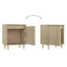 Scandinavian Bed Cabinets with Solid Wood Legs - 2 pcs | HipoMarket