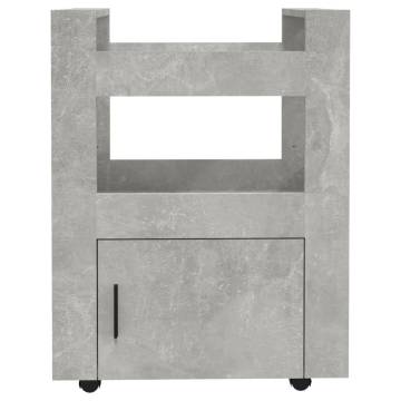 Kitchen Trolley Concrete Grey - Stylish Storage Solution