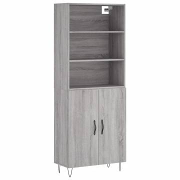 Highboard Grey Sonoma - Stylish Storage Solution | HipoMarket