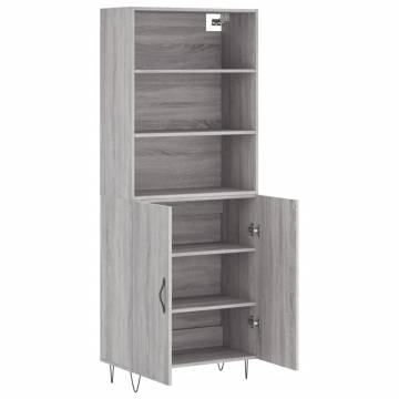 Highboard Grey Sonoma - Stylish Storage Solution | HipoMarket