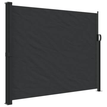 Retractable Side Awning Black 160x500 cm - Privacy Screen