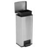 30L Silver Stainless Steel Pedal Dustbin - Anti-fingerprint | HipoMark